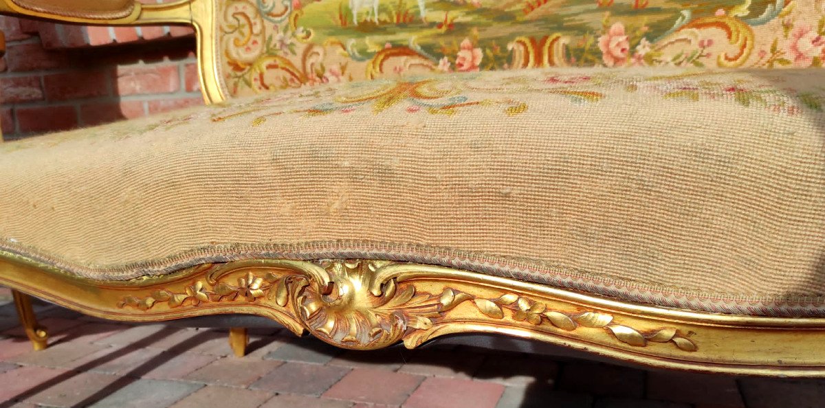 Important Mobilier De Salon En Bois Sculpté - Napoléon III-photo-4