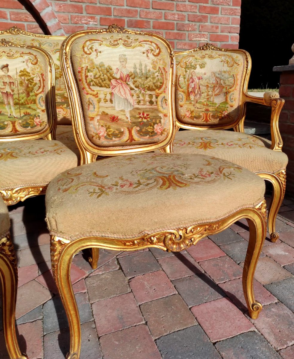 Important Mobilier De Salon En Bois Sculpté - Napoléon III