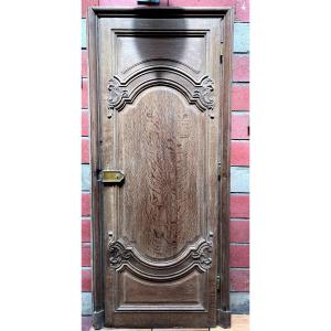 Set Of Two Carved And Paneled Oak Doors - 18th Century