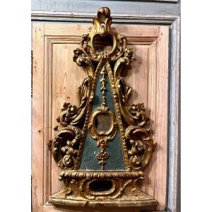 Monstrance- reliquaire en bois  sculpté  polycromé- XVIIIème siècle
