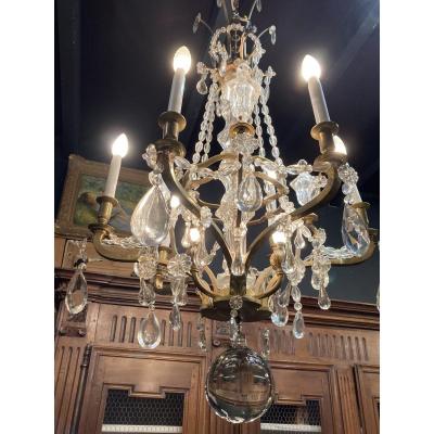 Basket Shaped Chandelier - Circa 1880