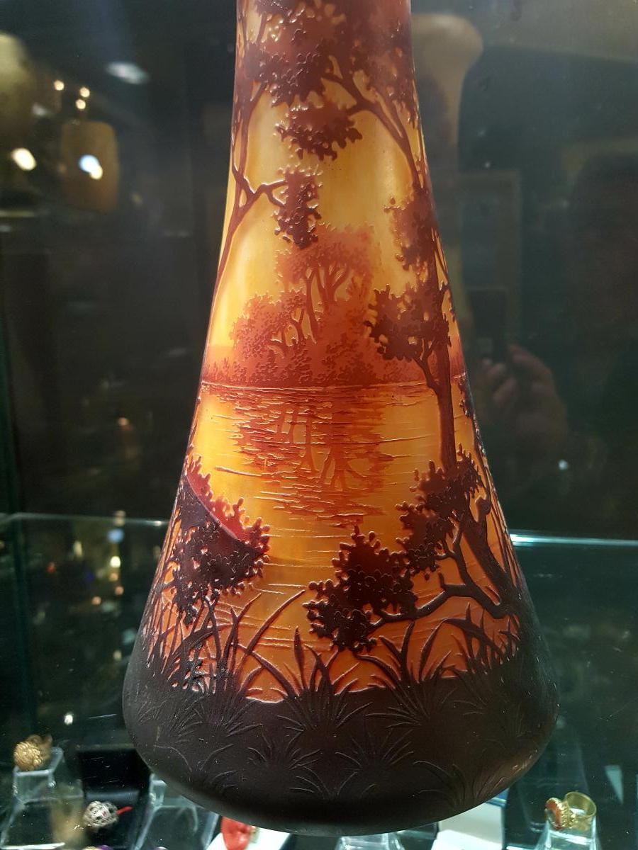 Grand Vase Daum Nancy Artistique 1910-photo-3