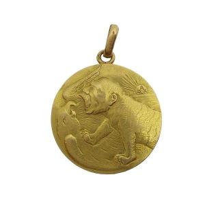 Médaille Georges Clémenceau En Or 18 Carats