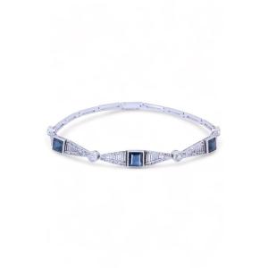 Bracelet  Art Déco Saphirs Et Diamants