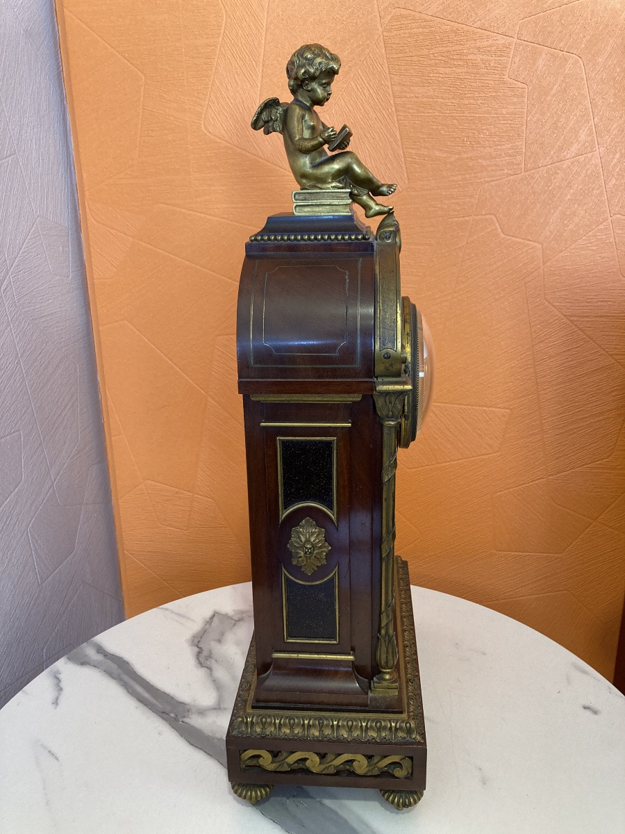 Chinese Lacquer Cartel Clock-photo-2