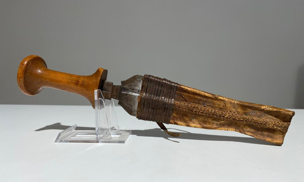 Couteau Ancien Et Rare De La Tribu Mangbetu - Dr Congo Région Uele - 19ème Siècle Art Africain-photo-2