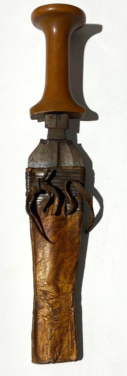Old And Rare Knife From The Mangbetu Tribe - Dr Congo Uele Region - 19th Century African Art-photo-4