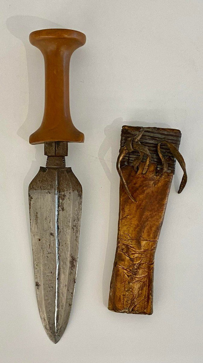 Couteau Ancien Et Rare De La Tribu Mangbetu - Dr Congo Région Uele - 19ème Siècle Art Africain-photo-2