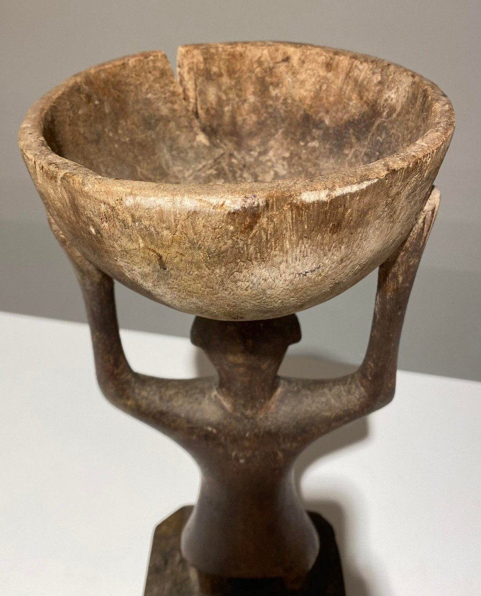 Impressionnante Ancienne Porteuse De Coupe Yoruba - Nigeria - Bénin  -Avant 1920 / 19ème Siècle-photo-3