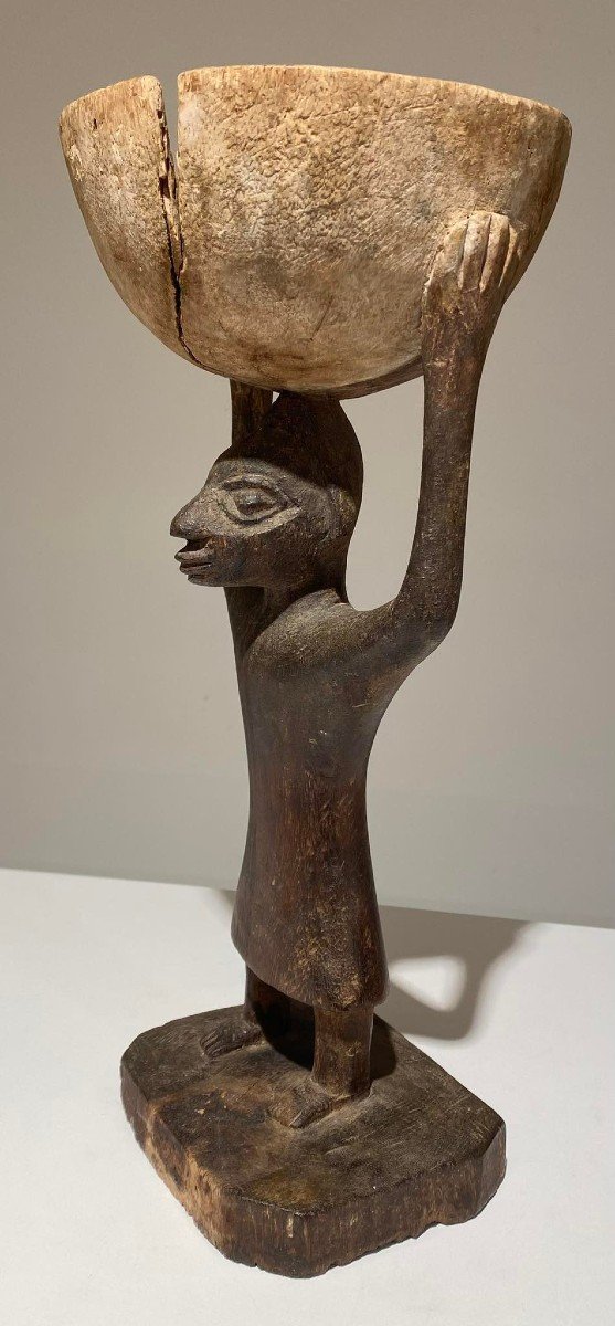 Impressionnante Ancienne Porteuse De Coupe Yoruba - Nigeria - Bénin  -Avant 1920 / 19ème Siècle-photo-4