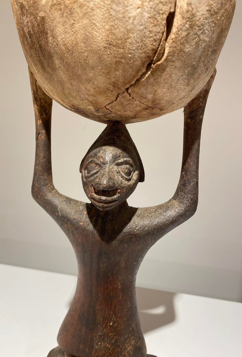 Impressionnante Ancienne Porteuse De Coupe Yoruba - Nigeria - Bénin  -Avant 1920 / 19ème Siècle-photo-5