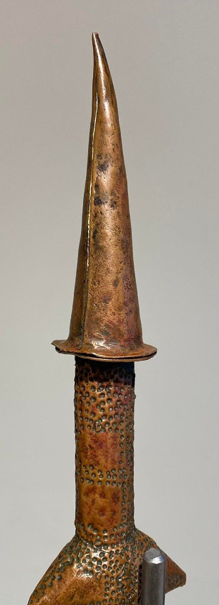 Ancien Et Exceptionel Couteau De La Tribu Tetela Kasai Dr Congo Afrique- Ca1880-1900-photo-6