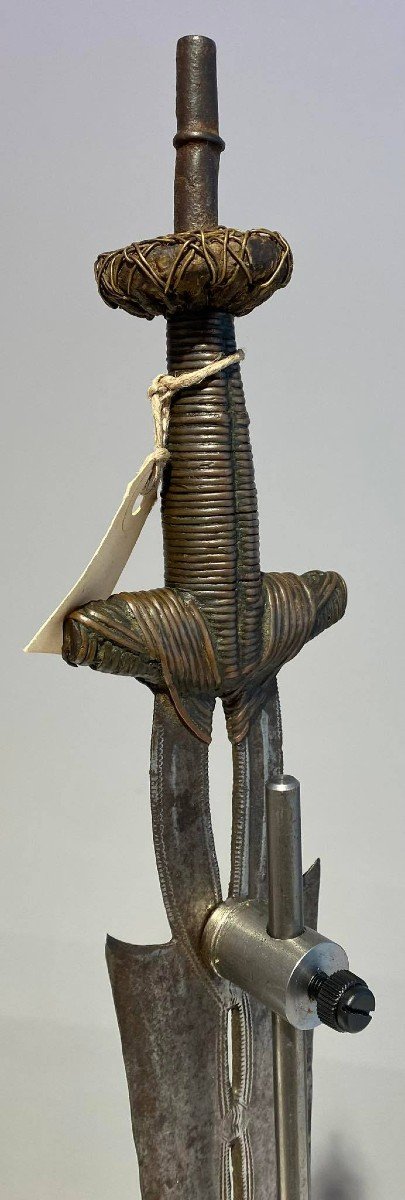 Ancien Et Exceptionnel Couteau De La Tribu Yakoma/ngbandi Dr Congo  Ubangi - Afrique - Ca 1900-photo-4