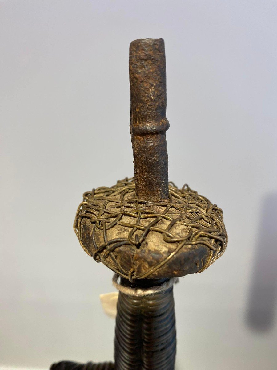 Ancien Et Exceptionnel Couteau De La Tribu Yakoma/ngbandi Dr Congo  Ubangi - Afrique - Ca 1900-photo-8