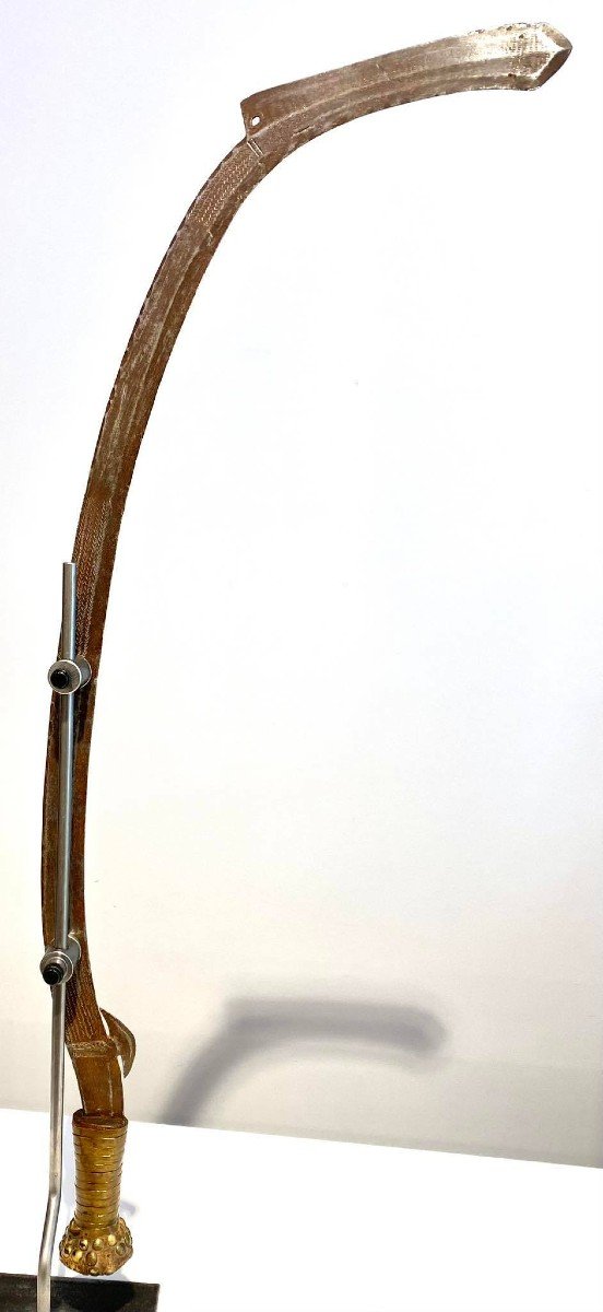Ancien Et Exceptionel Couteau De Jet de la tribu Nzakara Zande Uele DR CONGO Afrique-1880-1900"-photo-3