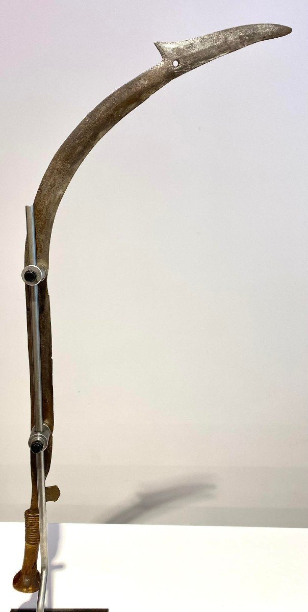 Ancien Et Exceptionel Couteau De Jet De La Tribu Yakoma/ngbandi Dr Congo Ubangi Afrique- Ca1880-photo-5