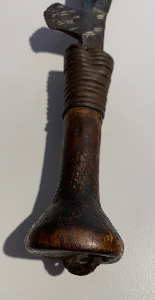 Ancien Et Exceptionel Couteau De Jet De La Tribu Yakoma/ngbandi Dr Congo Ubangi Afrique- Ca1880-photo-7