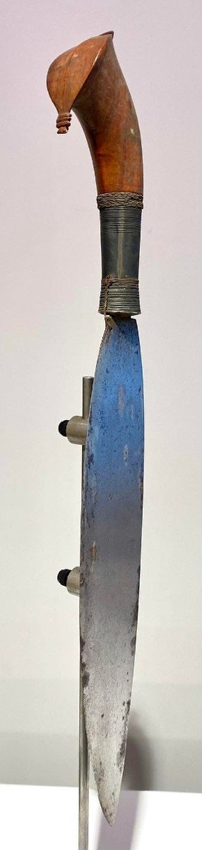 Ancienne Et Exceptionnelle épée Courte Du Type Barong De La Tribu Moro Philippines / 19ème -photo-2