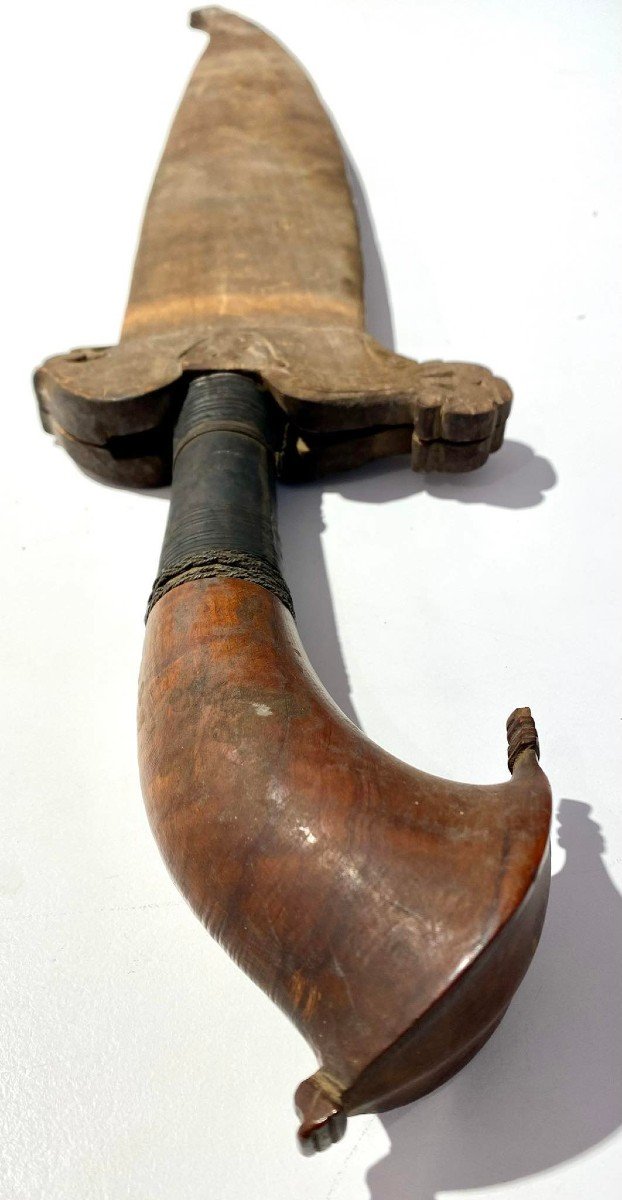 Ancienne Et Exceptionnelle épée Courte Du Type Barong De La Tribu Moro Philippines / 19ème -photo-7