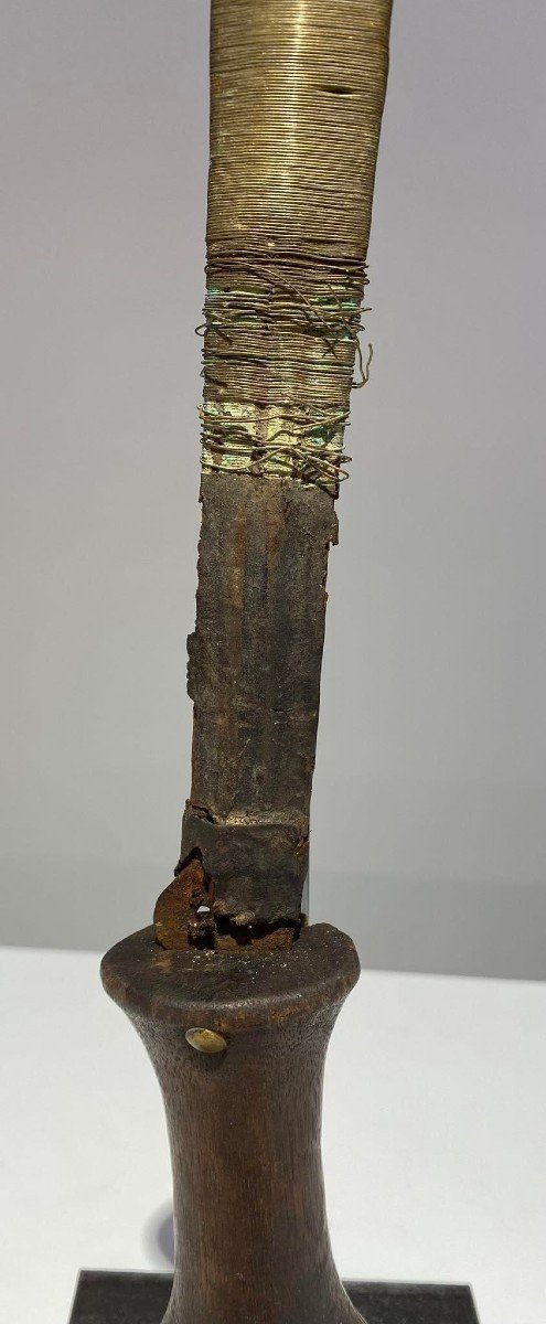 Old And Exceptional Throwing Knife From The Gbaya / Bumali / Njem Tribe Ca1880 Africa Congo-photo-2