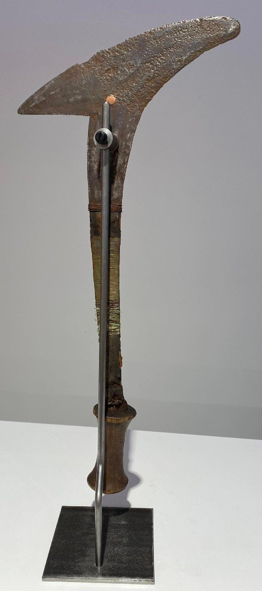 Old And Exceptional Throwing Knife From The Gbaya / Bumali / Njem Tribe Ca1880 Africa Congo-photo-6