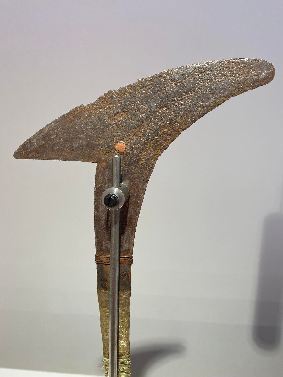 Old And Exceptional Throwing Knife From The Gbaya / Bumali / Njem Tribe Ca1880 Africa Congo-photo-7