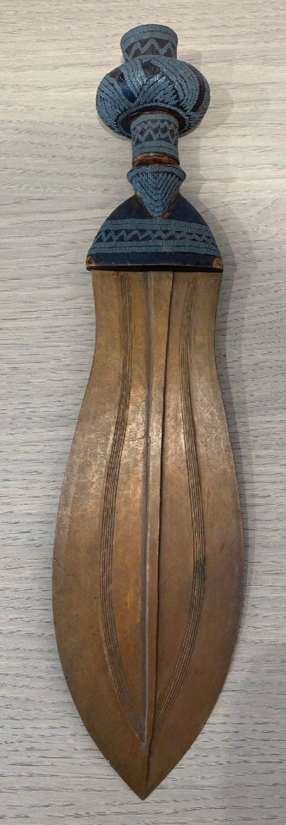 Ancienne épée Courte De La Tribu Kuba Bushoong Dr Congo Afrique Ca 1900-1930-photo-6