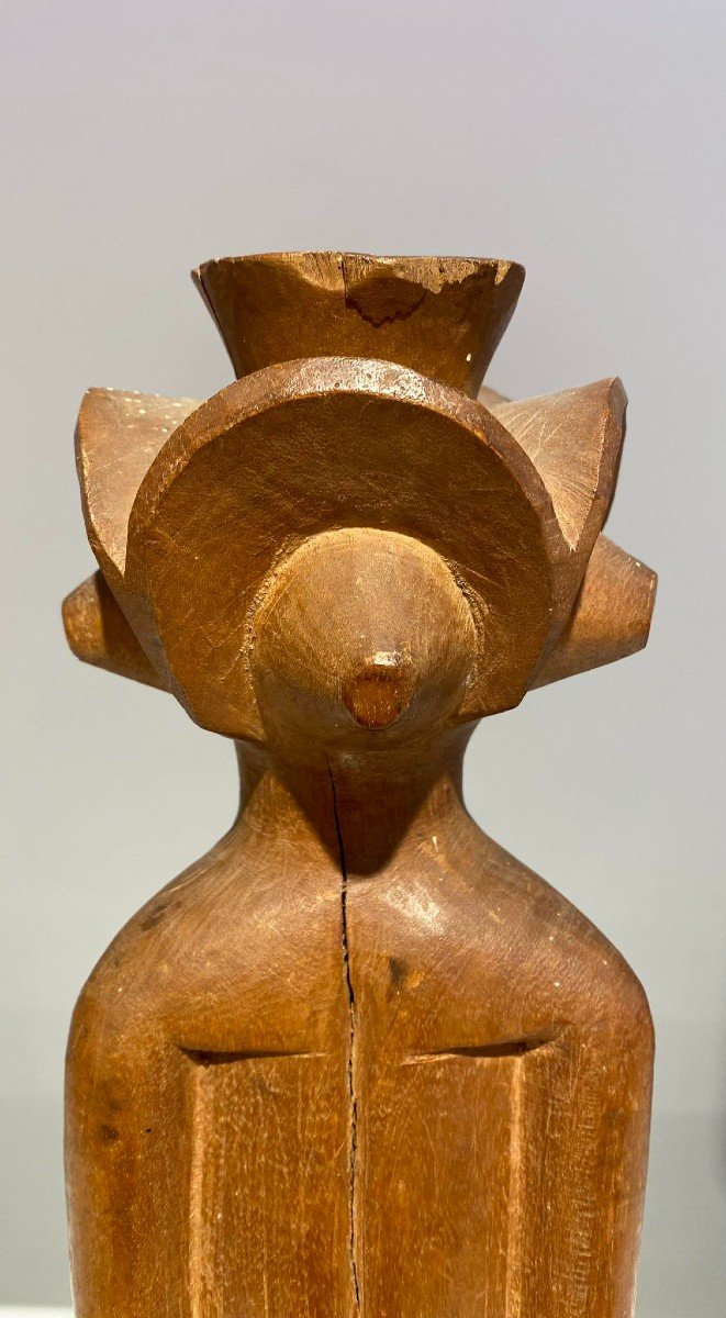 Ancienne Rare Statue De La Tribu Tshokwe / Chokwe - Dr Congo Art Africain Angola - Début 20ème-photo-2