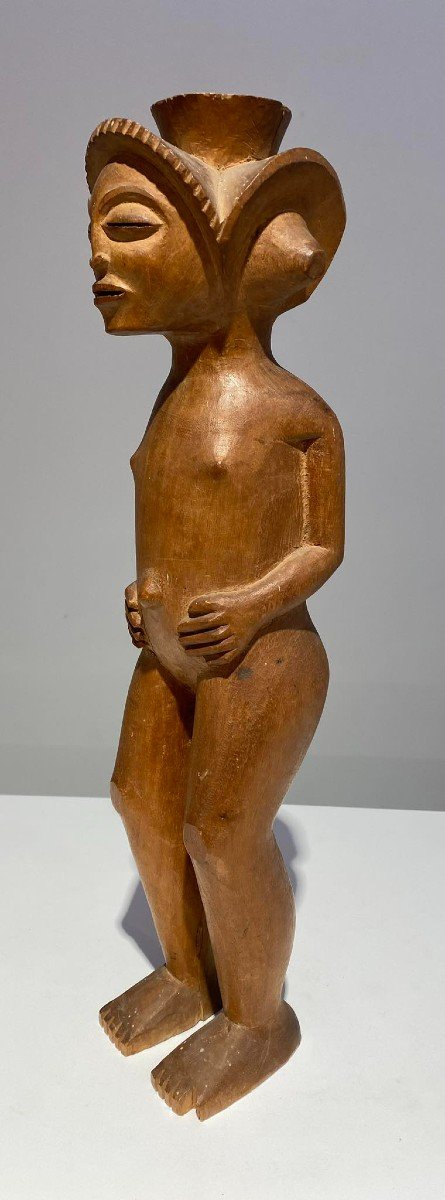 Ancienne Rare Statue De La Tribu Tshokwe / Chokwe - Dr Congo Art Africain Angola - Début 20ème-photo-5