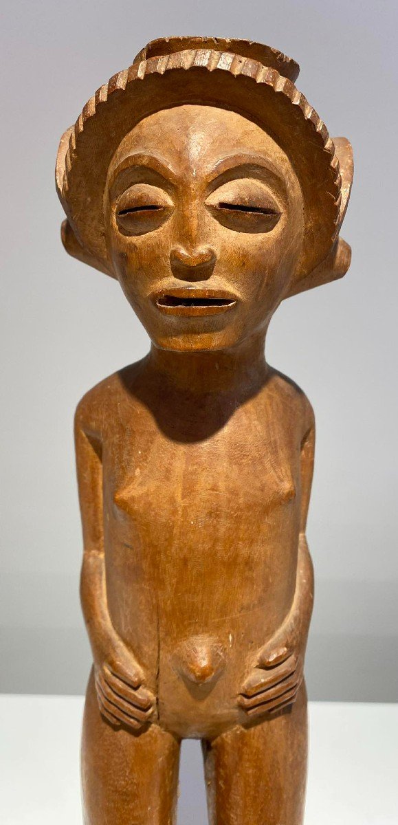 Old Rare Statue Of The Tshokwe / Chokwe Tribe - Dr Congo African Art Angola - Early 20th C.-photo-7