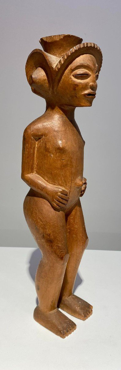 Ancienne Rare Statue De La Tribu Tshokwe / Chokwe - Dr Congo Art Africain Angola - Début 20ème