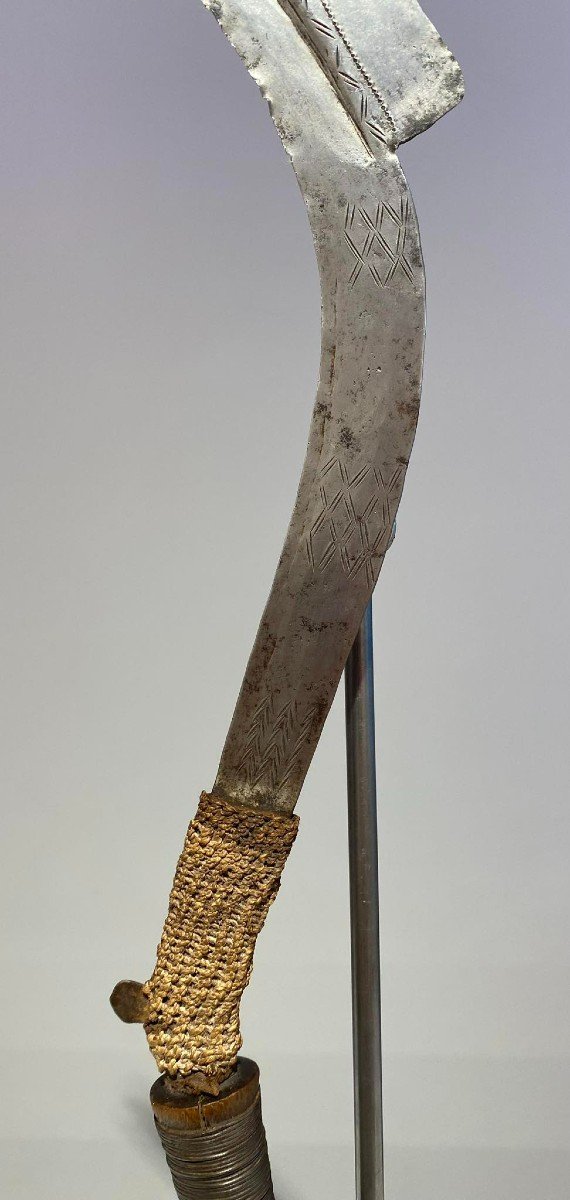 Ancien Et Exceptionel Couteau De Jet Banda /Yakoma/Ngbandi Nzakara Congo Ubangi Afrique- Ca1880-photo-4