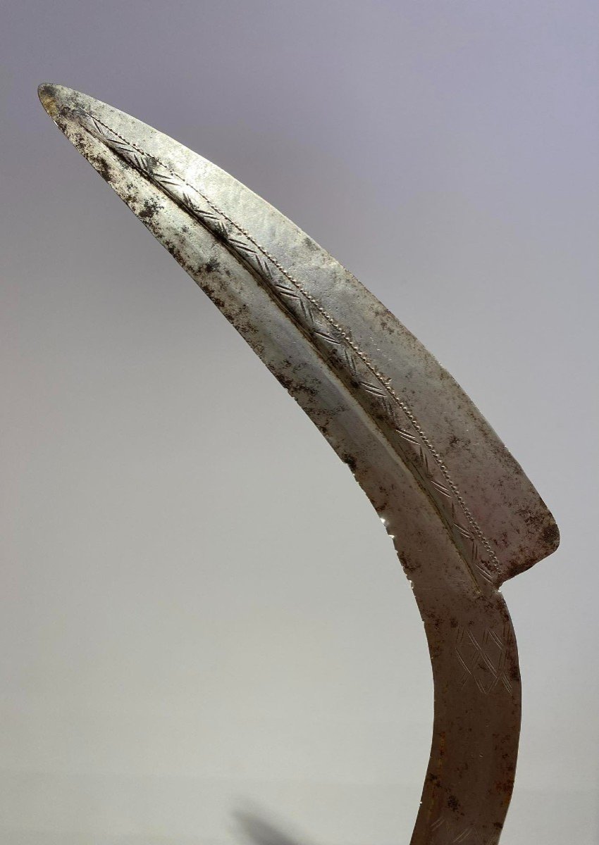 Ancien Et Exceptionel Couteau De Jet Banda /Yakoma/Ngbandi Nzakara Congo Ubangi Afrique- Ca1880-photo-1