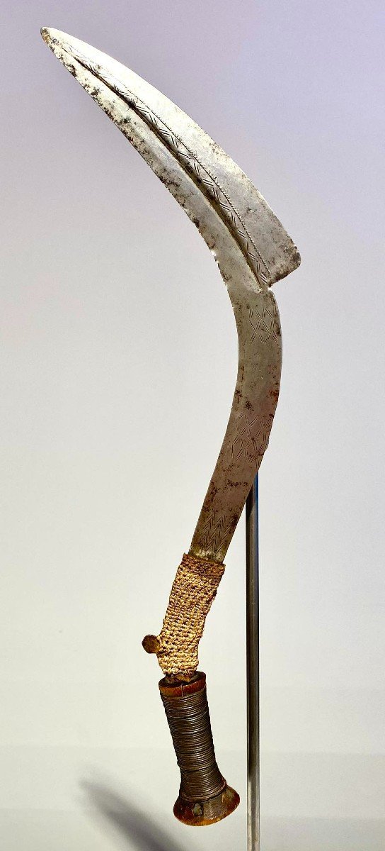 Ancien Et Exceptionel Couteau De Jet Banda /Yakoma/Ngbandi Nzakara Congo Ubangi Afrique- Ca1880