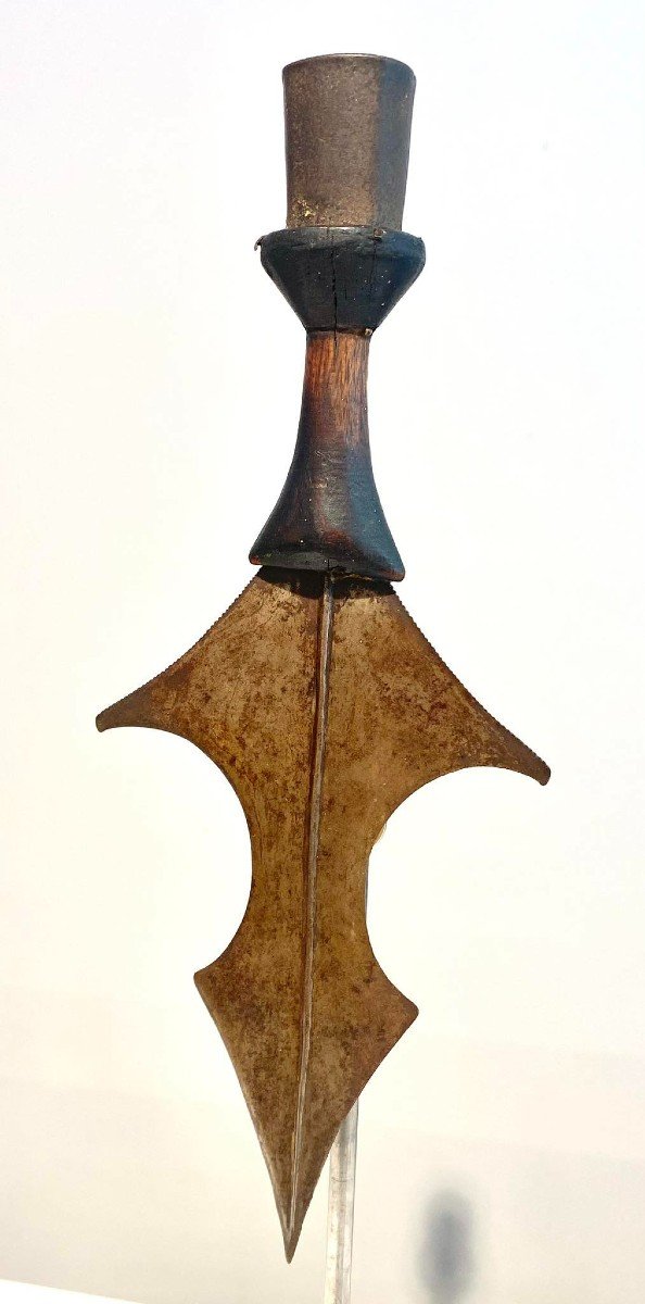 Old Exceptional Rare Knife From The Tetela Nkutshu Kasai Tribe Dr Congo Africa Ca1880-1900-photo-1