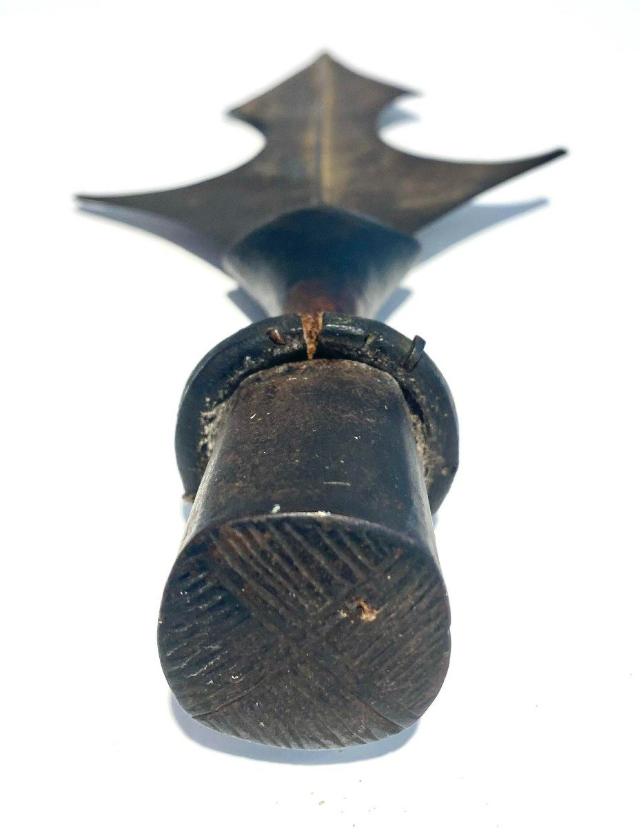 Ancien Exceptionel Rare Couteau De La Tribu Tetela Nkutshu Kasai Dr Congo Afrique Ca1880-1900 -photo-6