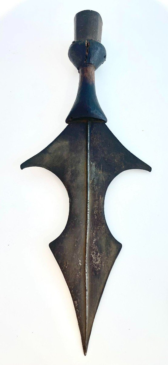 Ancien Exceptionel Rare Couteau De La Tribu Tetela Nkutshu Kasai Dr Congo Afrique Ca1880-1900 -photo-7