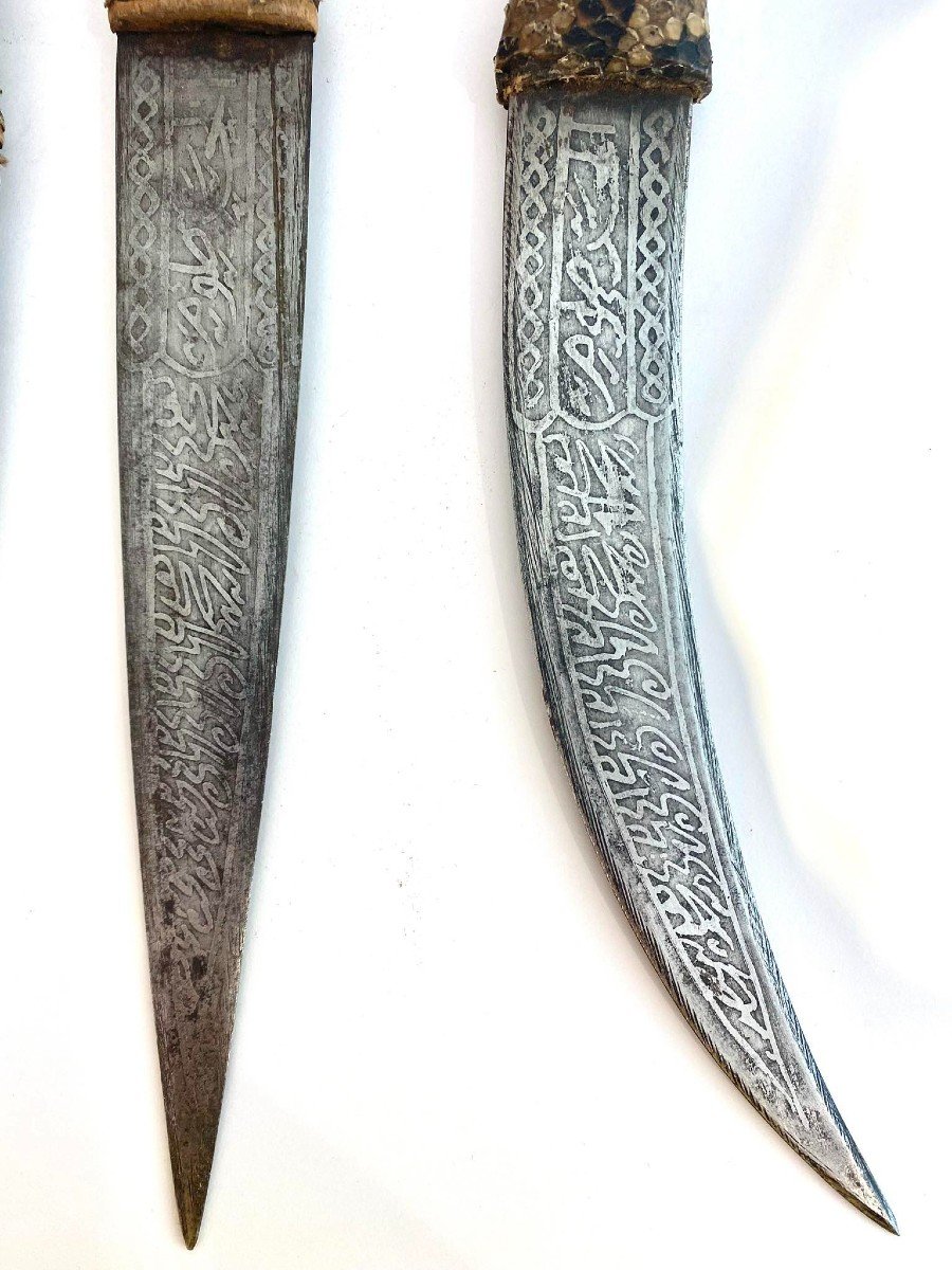 3 Ancient Exceptional Knives Sudan Mahdist Darfur Egyptian Africa Ca1880-1900 Not Congo-photo-1