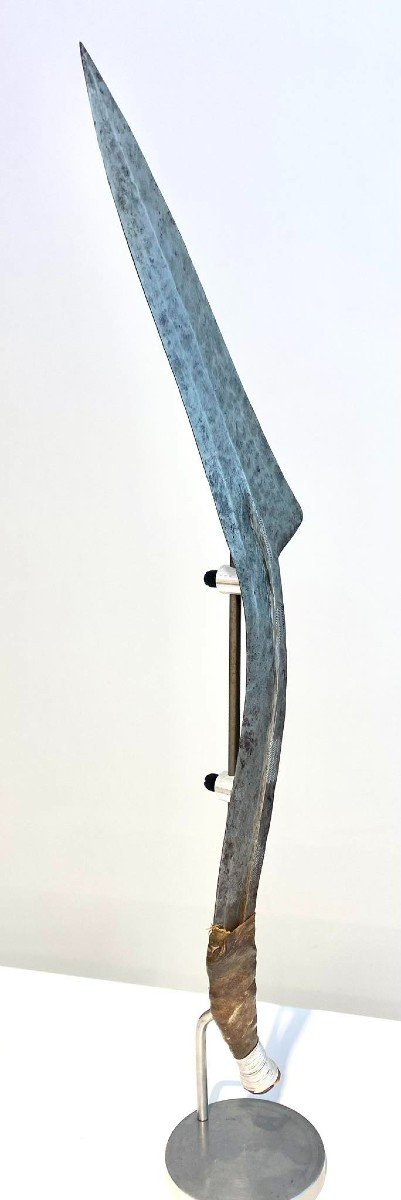 Old And Exceptional Throwing Knife Mbudja Nzombo Ngbaka Ngombe Congo Ubangi Africa - Ca 1900-photo-5