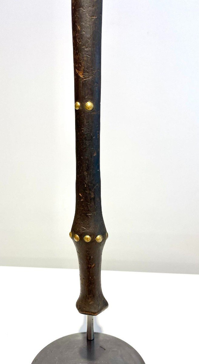 Couteau Très Ancien Et Rare De La Tribu  Mangbetu - Dr Congo Région Uele - 19ème Africain-photo-3