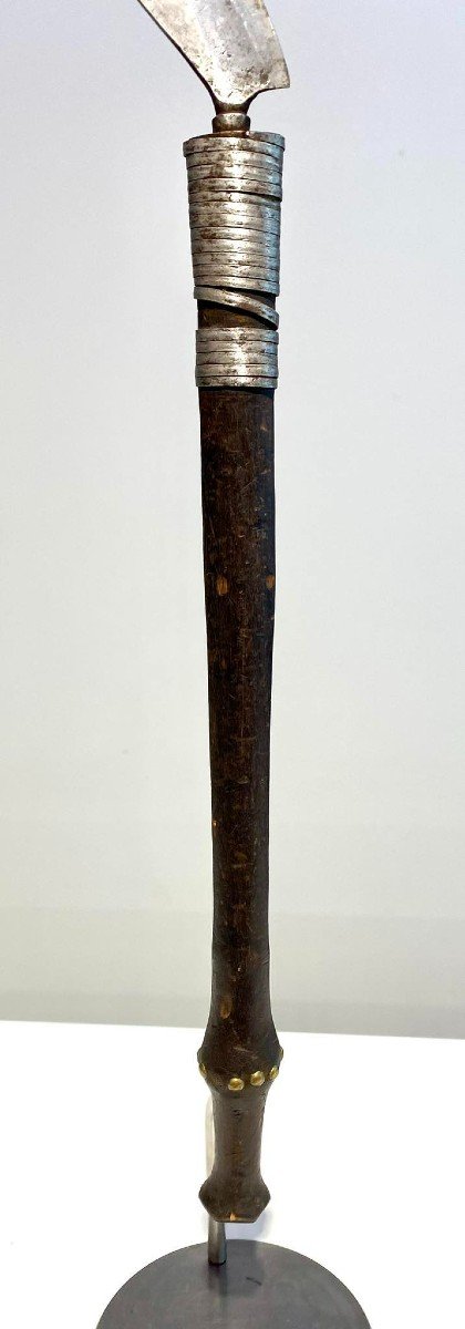 Couteau Très Ancien Et Rare De La Tribu  Mangbetu - Dr Congo Région Uele - 19ème Africain-photo-7