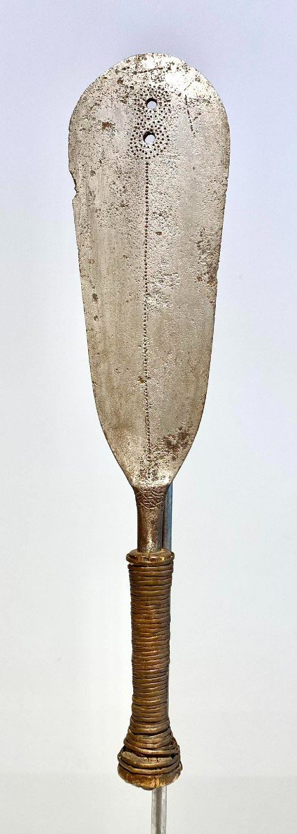 Old And Exceptional Knife From The Yakoma/ngbandi Tribe Dr Congo Ubangi - Africa - Ca 1900-photo-4