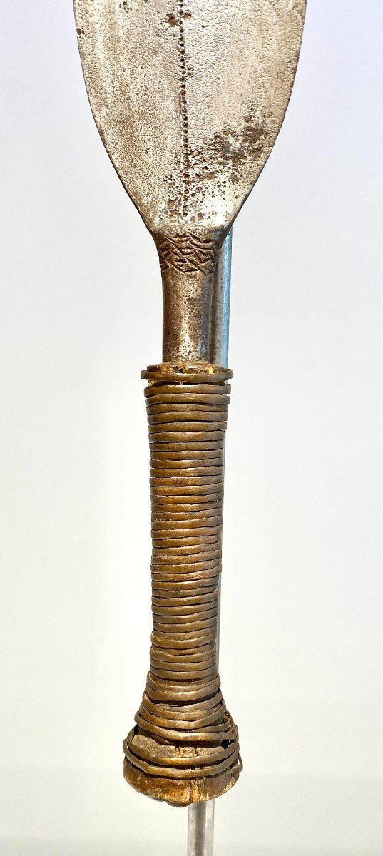 Old And Exceptional Knife From The Yakoma/ngbandi Tribe Dr Congo Ubangi - Africa - Ca 1900-photo-2