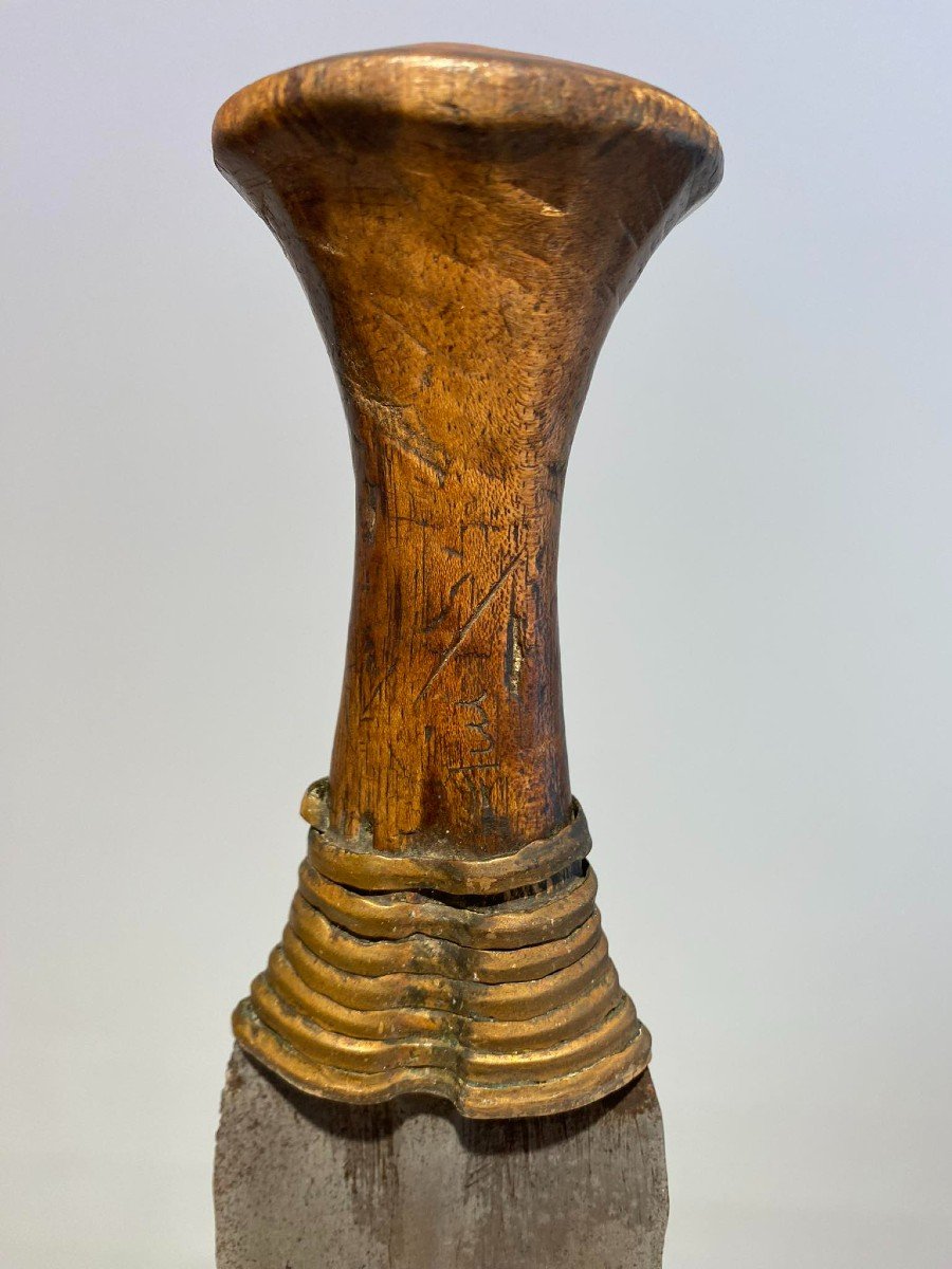 Ancienne épée Courte De La Tribu Ngombe Konda Kundu Dr Congo Afrique Ca 1900-photo-3