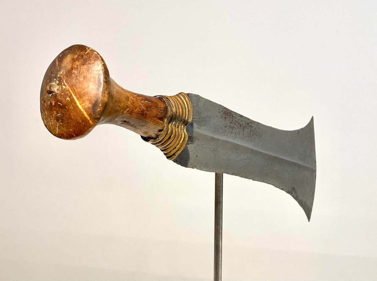 Ancienne Et Exceptionnelle épée Courte De La Tribu Ngombe Konda Kundu Dr Congo Afrique Ca 1900-photo-5