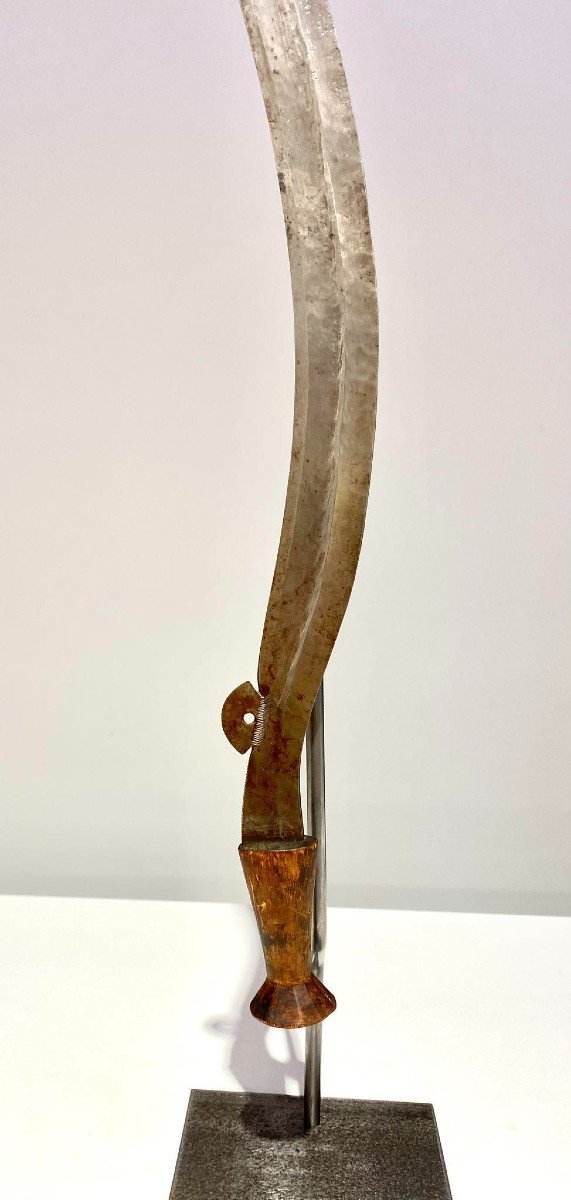 Ancien Et Exceptionel Couteau De Jet De La Tribu Nzakara Bandia Zande Boa Congo Afrique-1880-photo-3