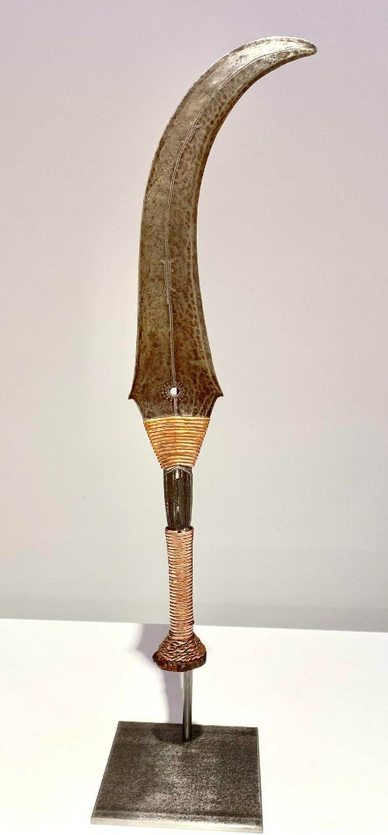 Epée Courbe Exceptionnel Couteau De La Tribu Yakoma/ngbandi Dr Congo Ubangi - Afrique - Ca 1880