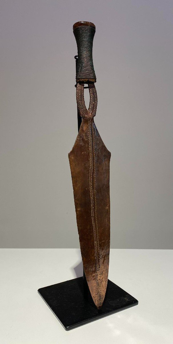 Exceptional Copper Sword From The Yakoma / Ngbandi Tribe Dr Congo Ubangi - Africa - Ca 1880-photo-3