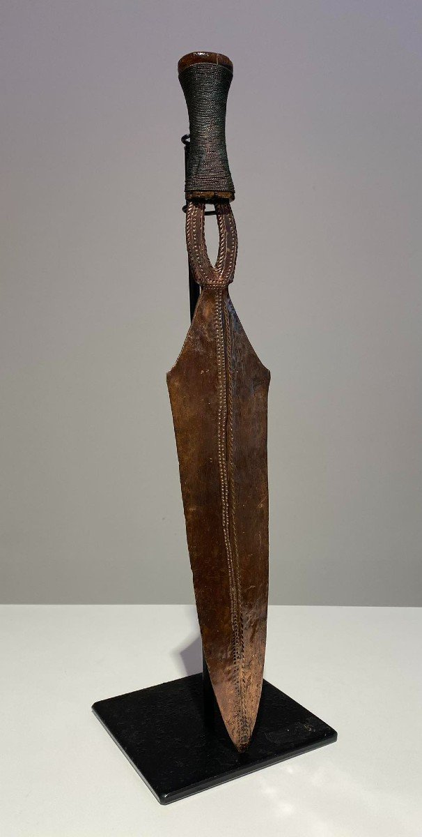 Epée En Cuivre De La Tribu Yakoma / Ngbandi Dr Congo Ubangi - Afrique - Ca 1880-photo-3