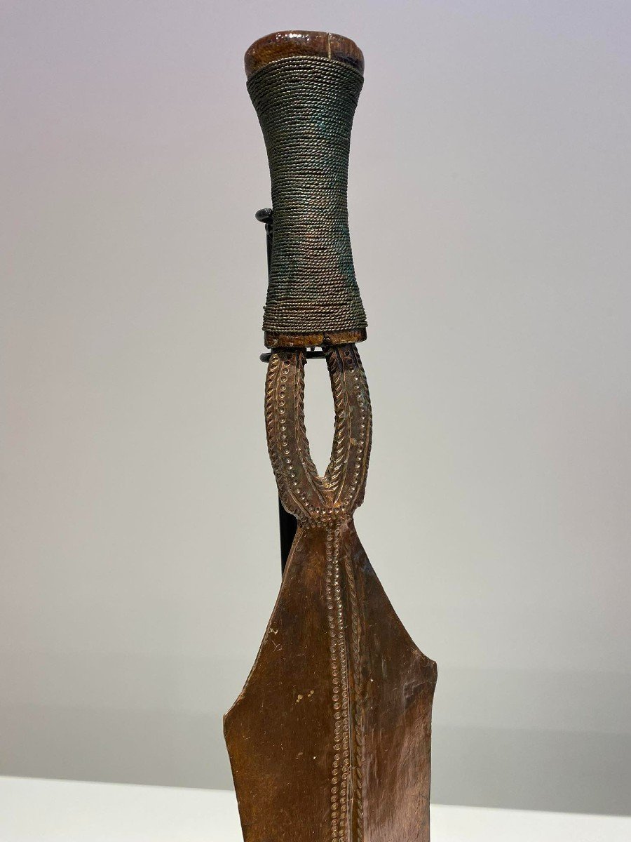 Epée En Cuivre De La Tribu Yakoma / Ngbandi Dr Congo Ubangi - Afrique - Ca 1880-photo-5